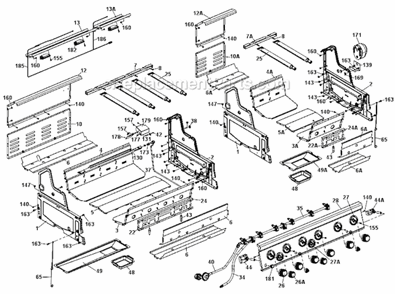 Page B Diagram and Parts List for 9976-44  Broil King Grill